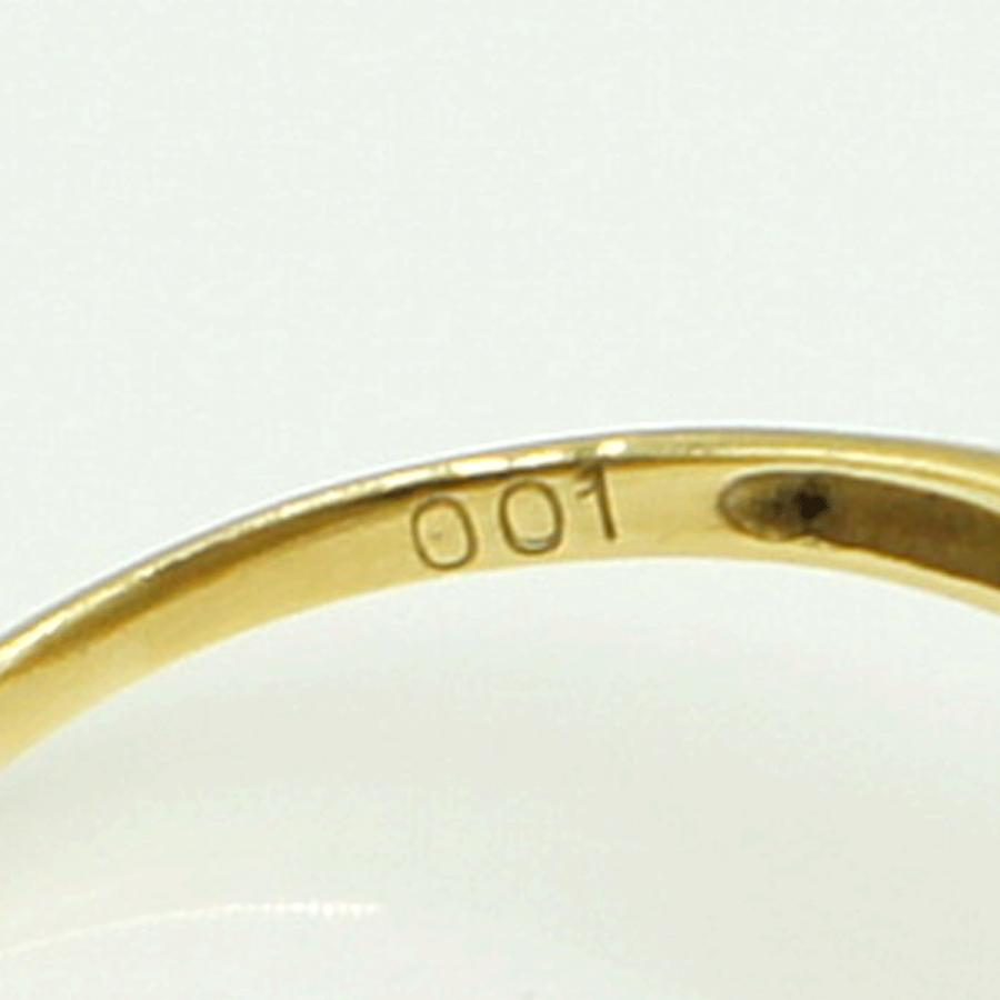 K18マルチ石リング「パンサー」 リングサイズ8号 重量2.63g(石の重量含む) レディース(中古)