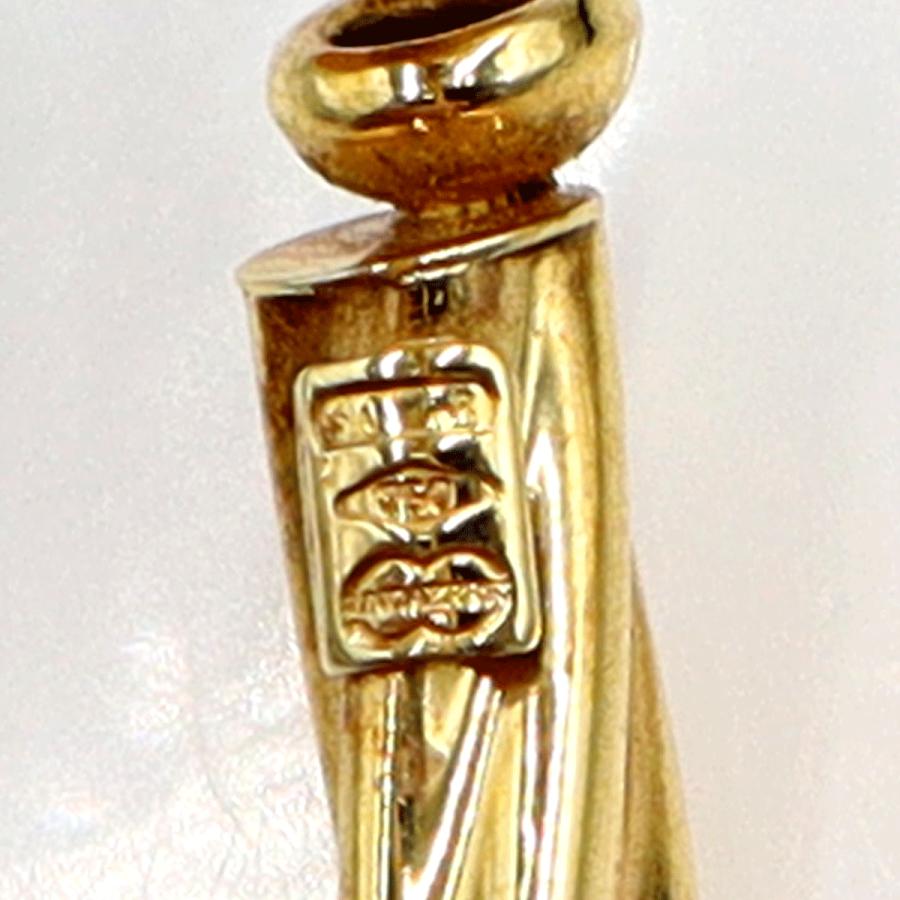 ウノア・エレ(UNOAERRE) 750デザインフープイヤリング 重量5.14g レディース(中古)