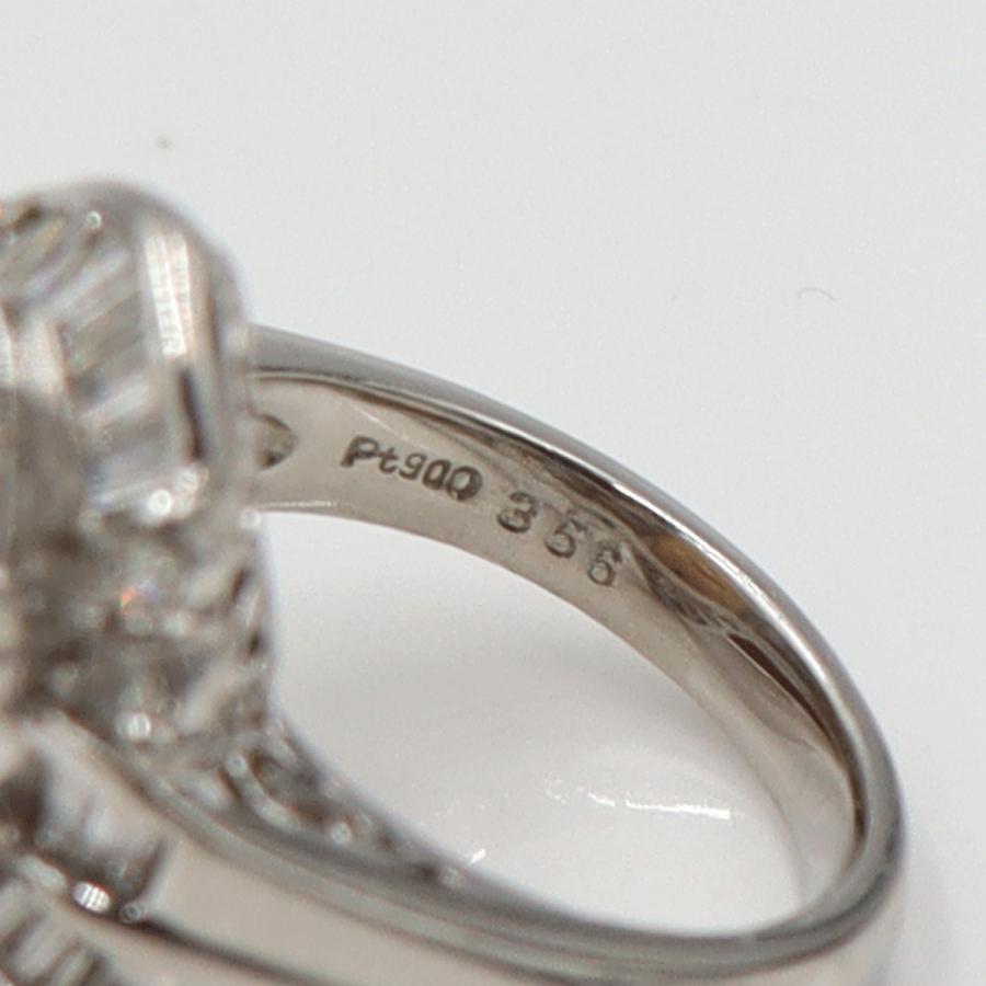 Pt900オパールダイヤモンドリング OP3.56ct D0.78ct リングサイズ9号 重量12.66g(石の重量含む) レディース(中古