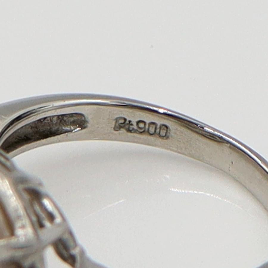 Pt900南洋真珠ダイヤモンドリング P13mm D0.20ct リングサイズ12号 重量10.08g(石の重量含む)(中古)