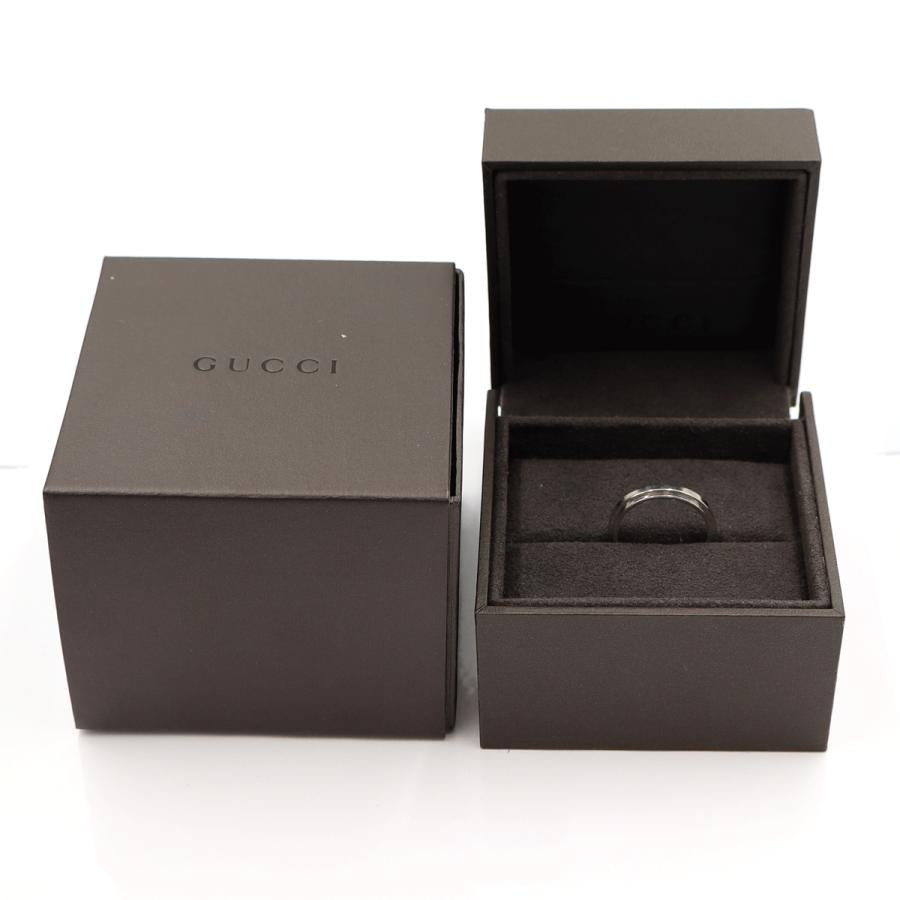 グッチ(GUCCI)750WGリング リングサイズ21(20号) 重量5.97g ホワイトゴールド レディース(中古)