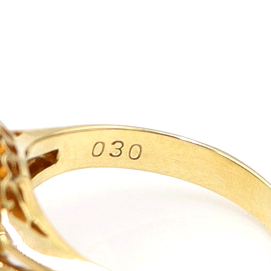 K18パールダイヤモンドリング P9mm D0.30ct リングサイズ10号 重量6.25g(石の重量含む)(中古)