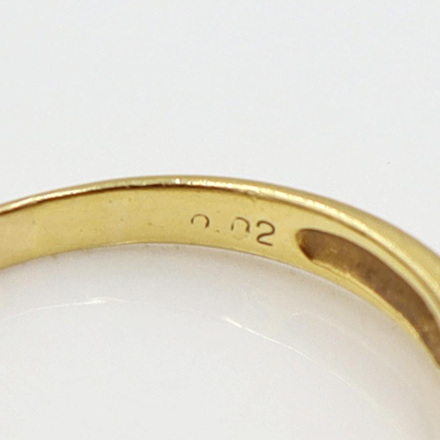 K18ルビーダイヤリング「蝶々」 D0.02ct サイズ14号 重量2.94g(石の重量含む) レディース (中古)