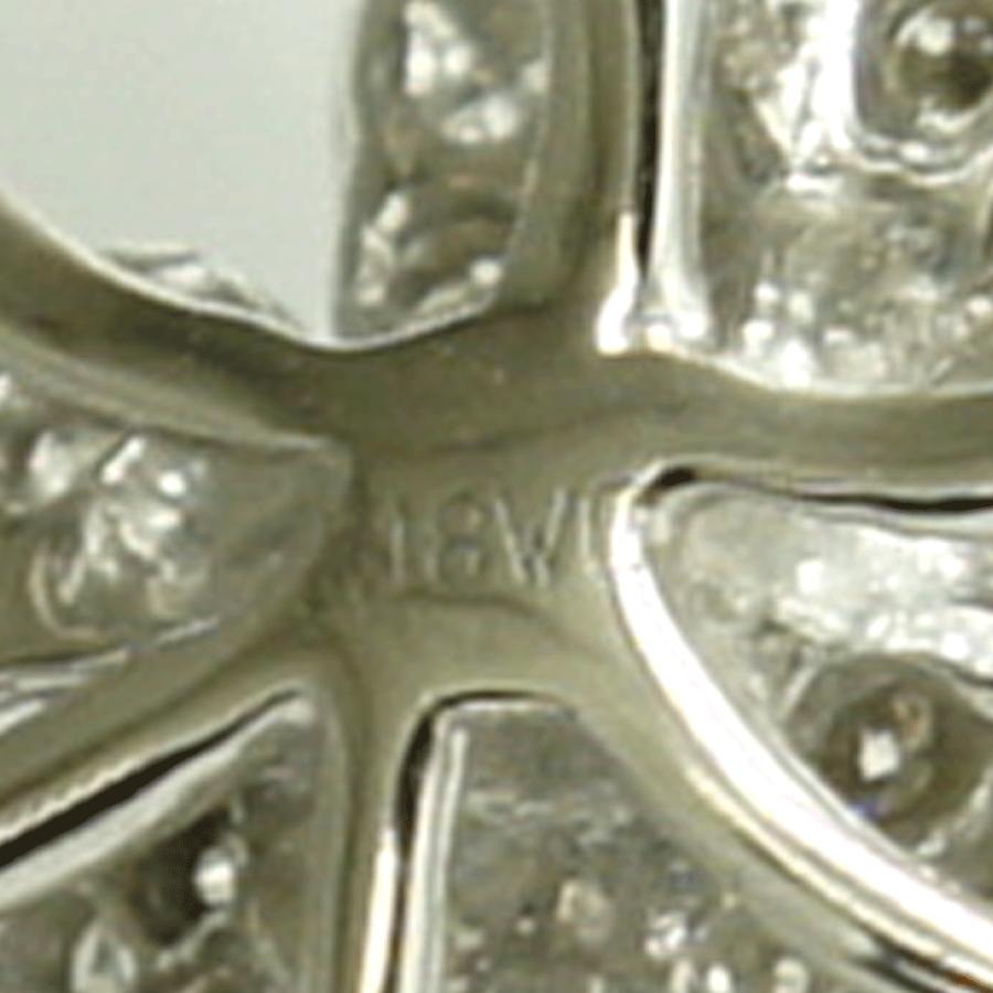 K18WGダイヤモンドペンダントトップ 「フラワー」 重量2.24g レディース(中古)