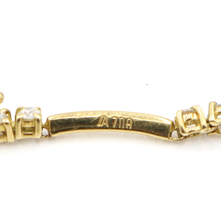 K18ダイヤモンドブレスレット D1.50ct 長さ19.0cm 重量6.55g(石の重量含む)(中古)