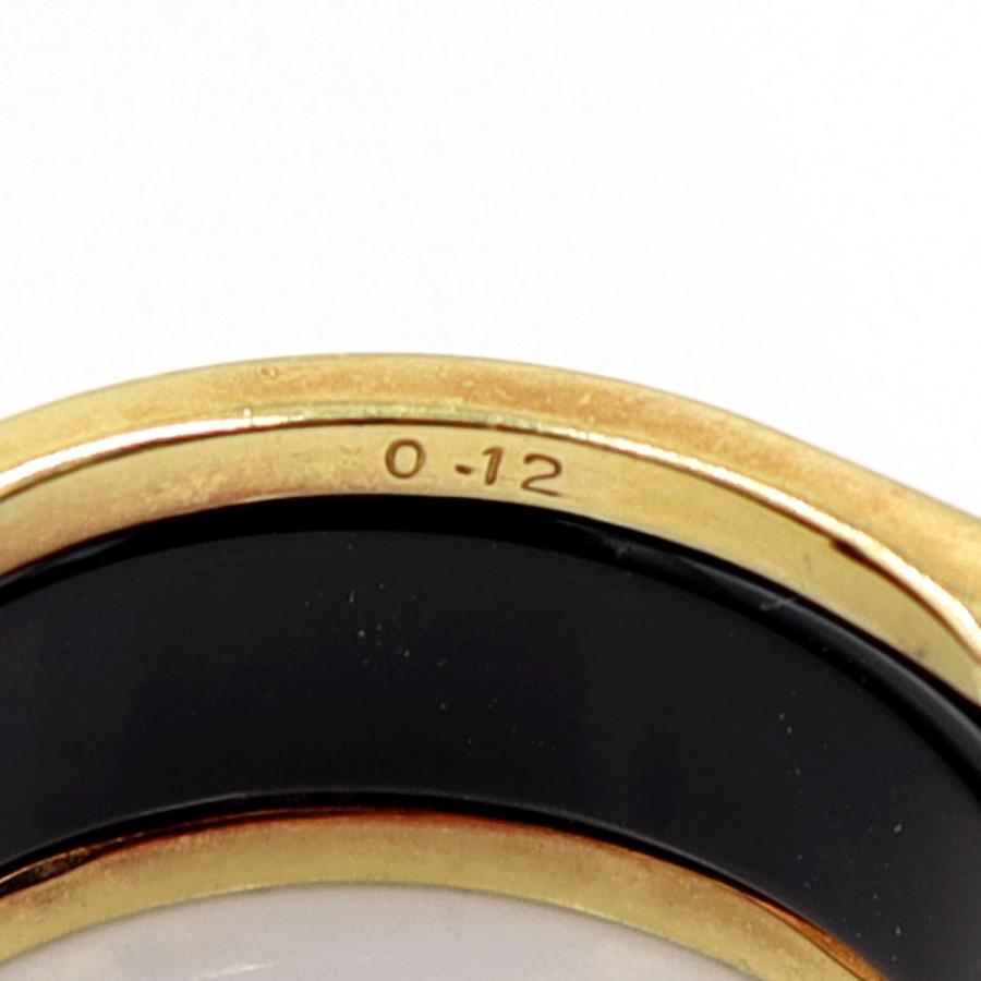 K18メノウダイヤリング D0.12ct メノウリング3種(黒・赤・緑) サイズ13号 重量5.00g(メノウリングを除き・ダイヤの重量含む) レディース(中古)