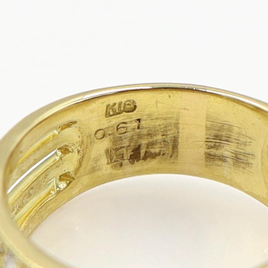 K18ダイヤモンドリング D0.61ct リングサイズ13号 重量6.75g(石の重量含む) (中古)