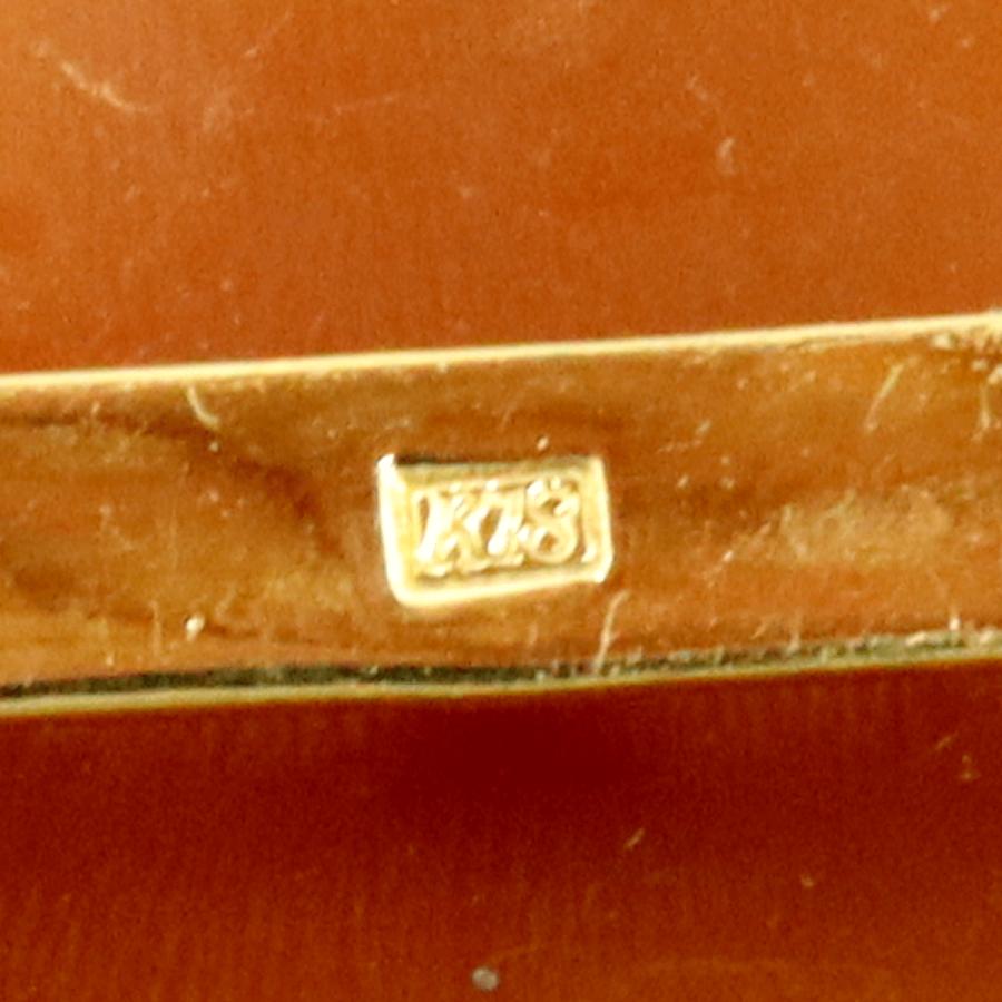 K18シェルカメオブローチ 重量16.65g(石の重量含む) ペンダントトップ レディース(中古)