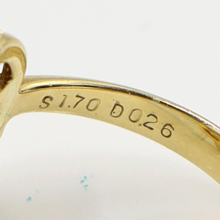K18サファイアリング S1.70ct D0.26ct リングサイズ11号 重量5.37g(石の重量含む) レディース(中古)