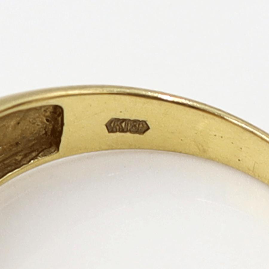 K18オニキスリング 「蝶々」 サイズ11号 重量2.94g(石の重量含む) レディース(中古)