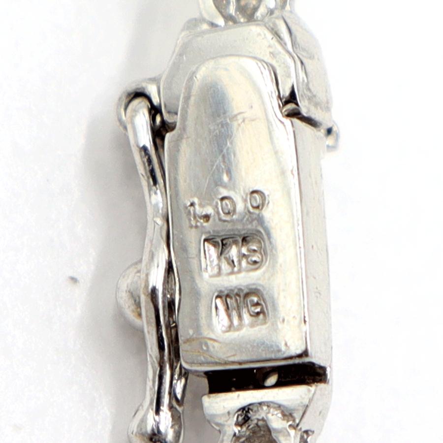 K18WGダイヤモンドブレスレット D0.10ct 長さ17.0cm 重量5.90g(石の重量含む)(中古)