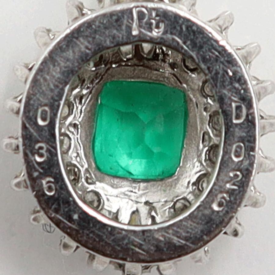 Pt850エメラルドペンダントネックレス E0.36ct D0.26ct ネックレス長さ40cm 重量6.52g(石の重量含む) レディース(中古)