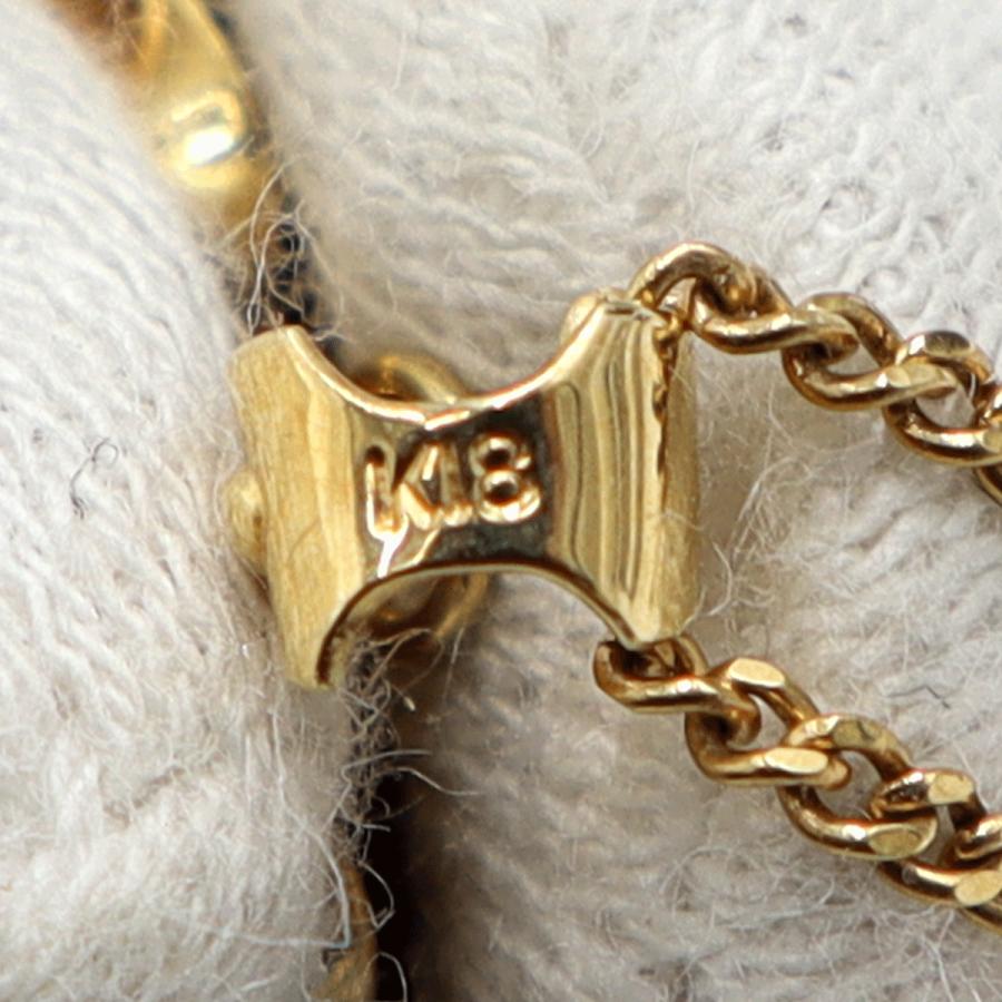 K18メノウカメオペンダントネックレス「キャット」 ネックレス長さ38cm 重量6.57g レディース(中古)