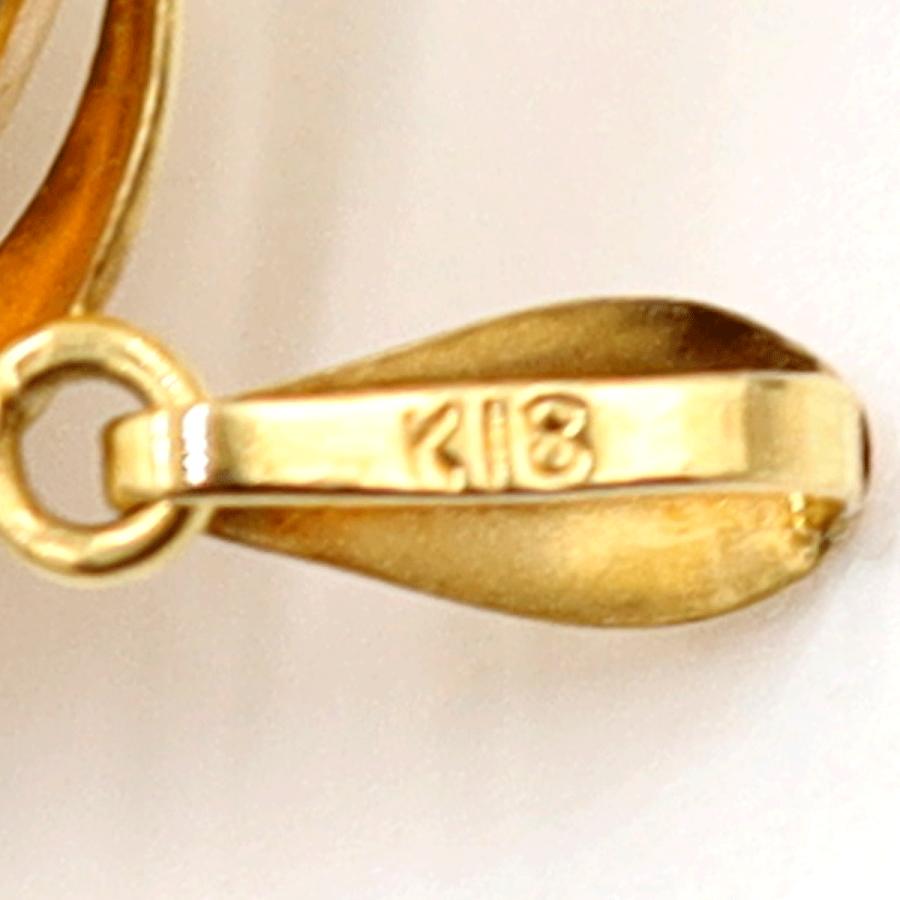 K18マペパールペンダントトップ 重量5.19g(石の重量含む)(中古)