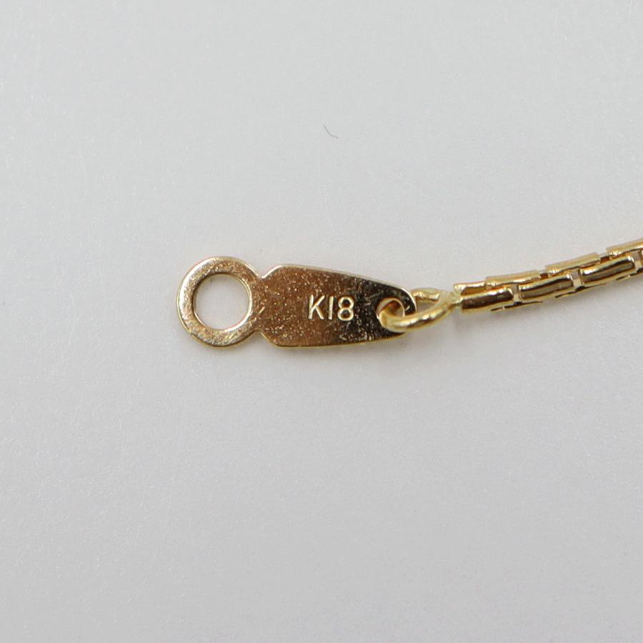 K18白蝶貝ペンダントネックレス 「サンダル」 重さ:7.03g(石の重量含む) レディース(中古)