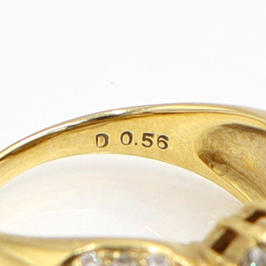 K18サファイアダイヤモンドリング S1.48ct D0.56ct リングサイズ12号 重量7.38g(石の重量含む) レディース(中古)
