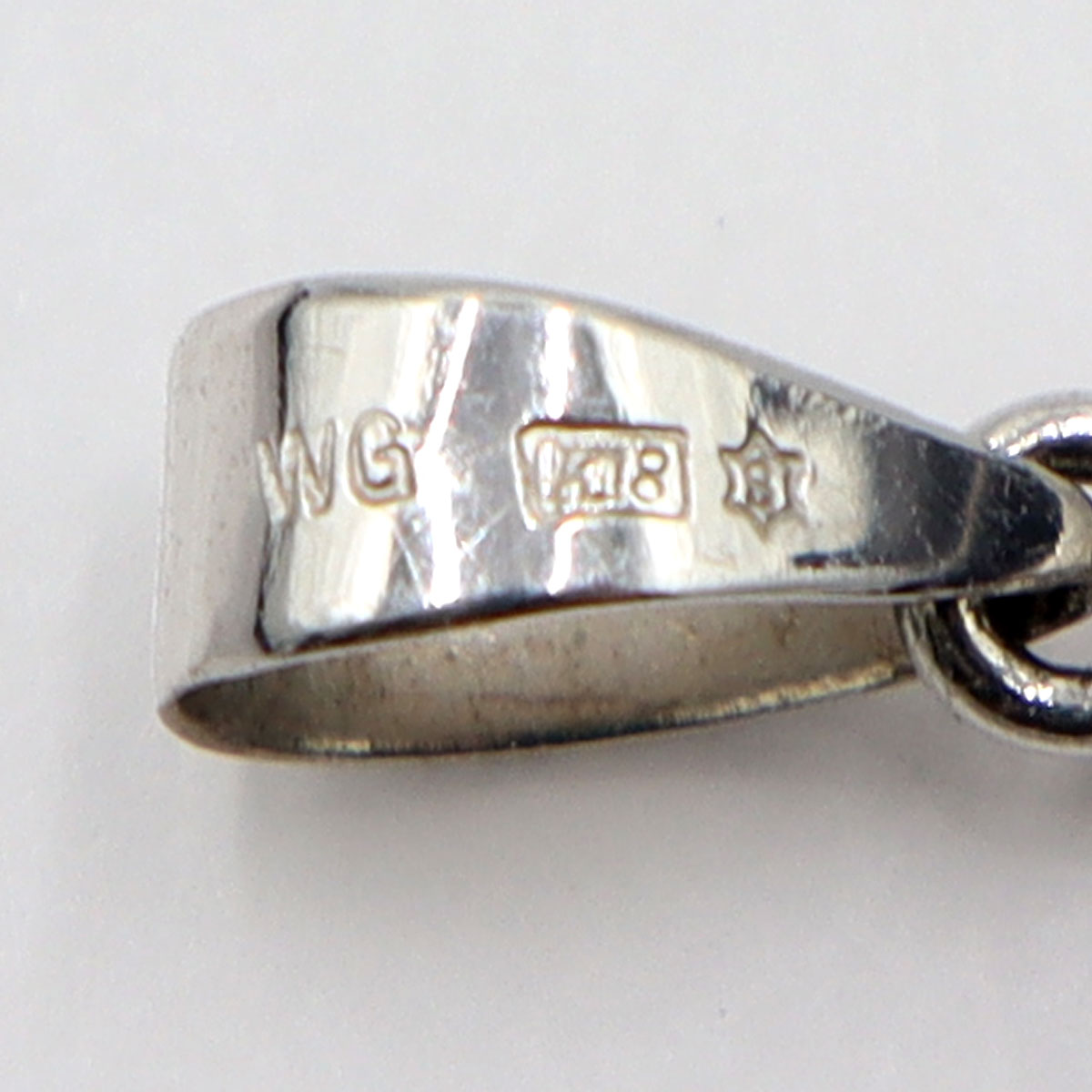 K18WGメノウカメオペンダントトップ 重量2.60g(石の重量含む) レディース(中古)