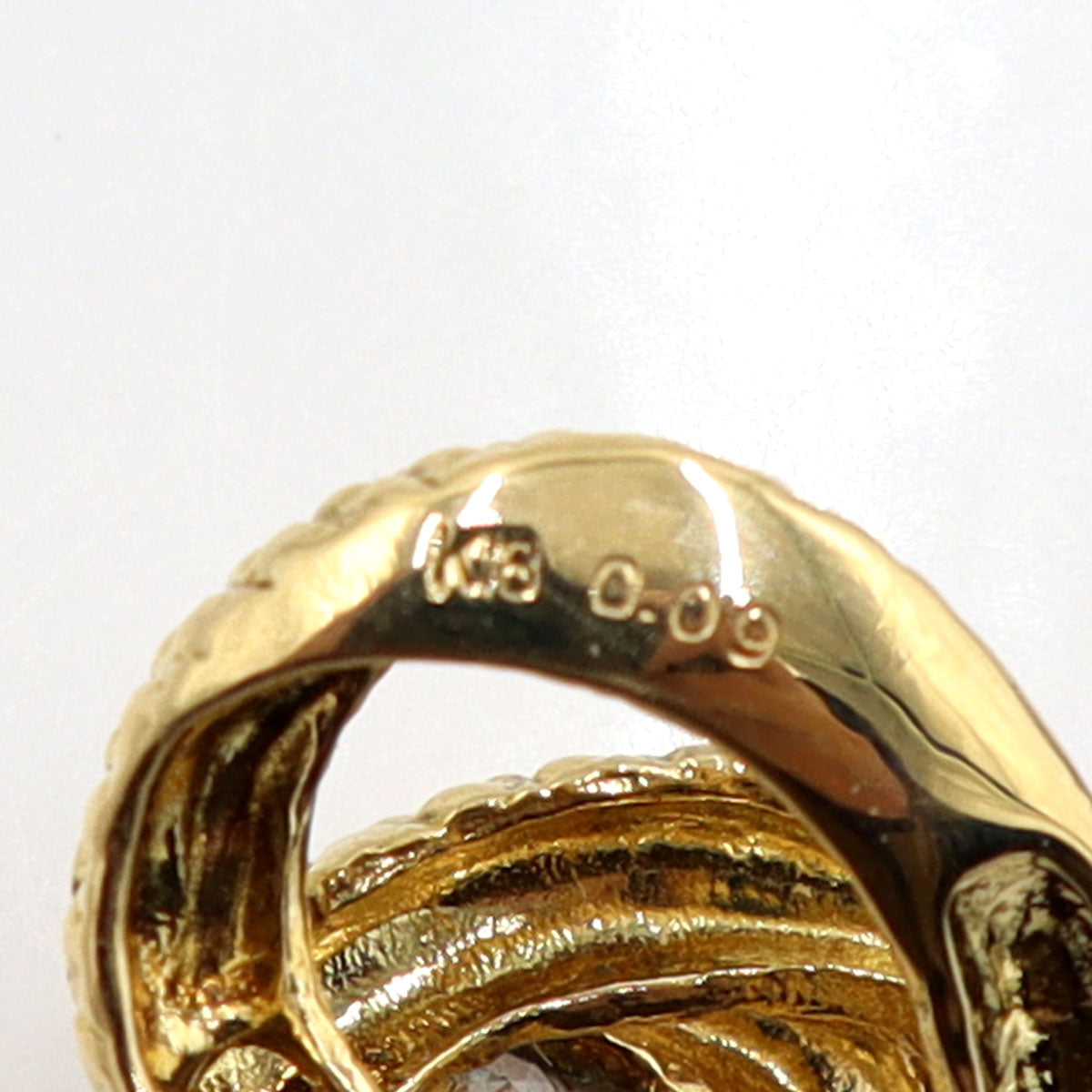 K18ダイヤモンドペンダントトップ「スネーク」 D0.09ct 重量5.53g(石の重量含む) レディース(中古)