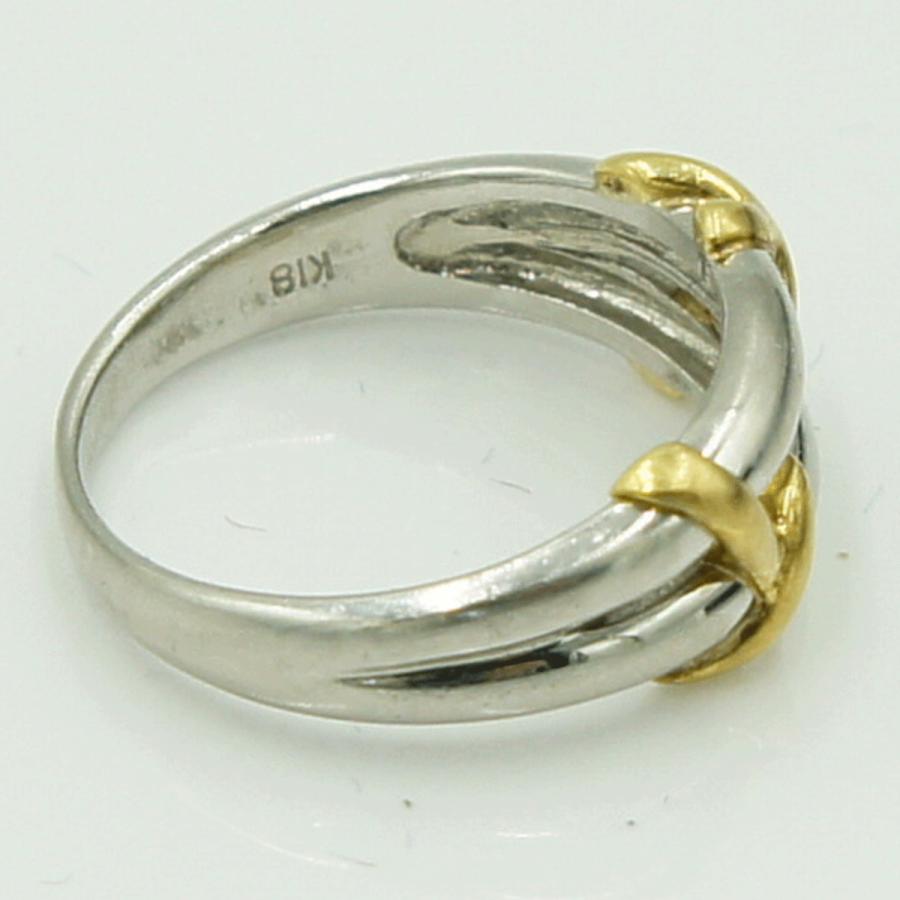 Pt900/K18ピンキーリング　リングサイズ5号　重量3.75g　レディース（中古）