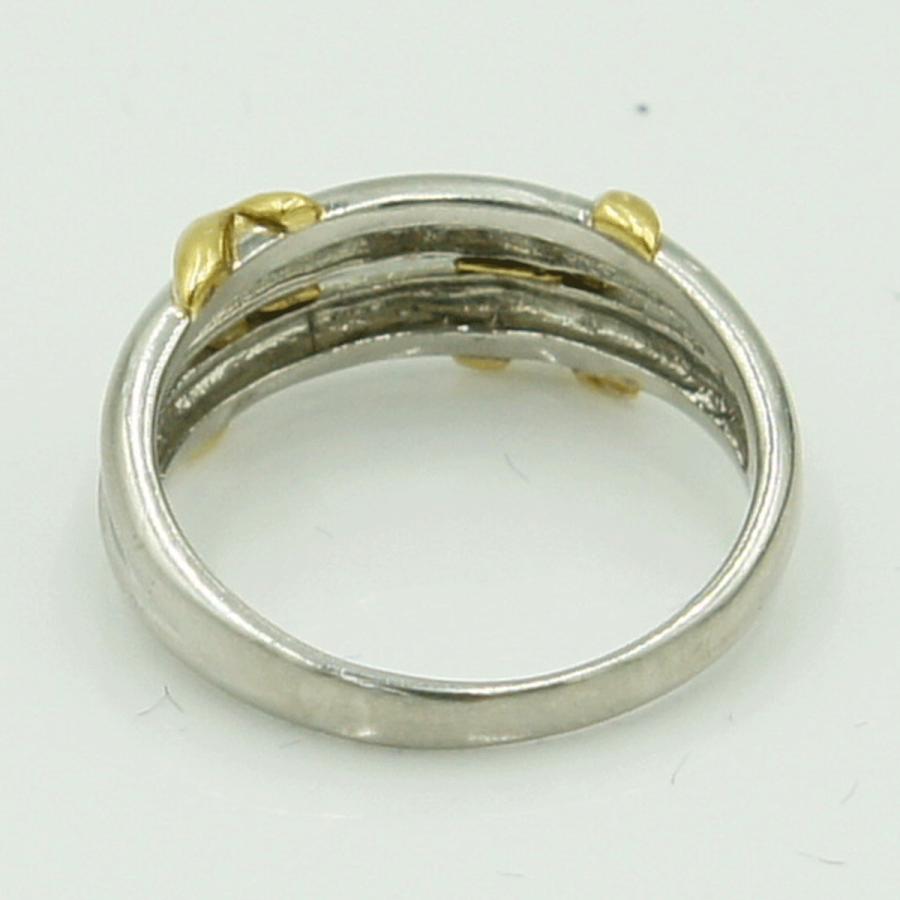 Pt900/K18ピンキーリング　リングサイズ5号　重量3.75g　レディース（中古）