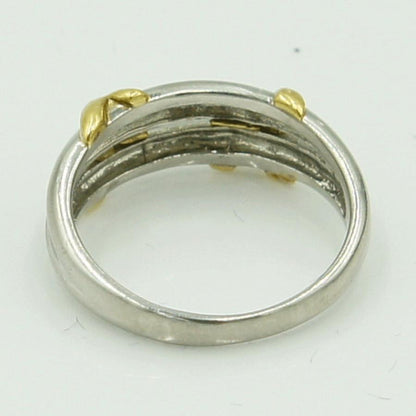 Pt900/K18ピンキーリング　リングサイズ5号　重量3.75g　レディース（中古）