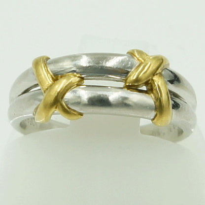 Pt900/K18ピンキーリング　リングサイズ5号　重量3.75g　レディース（中古）