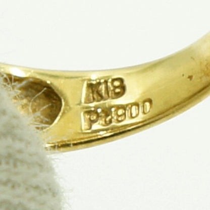 K18/Pt900ダイヤモンドリング　D0.15ct　リングサイズ4号　重量3.14ｇ(石の重量含む)（中古）