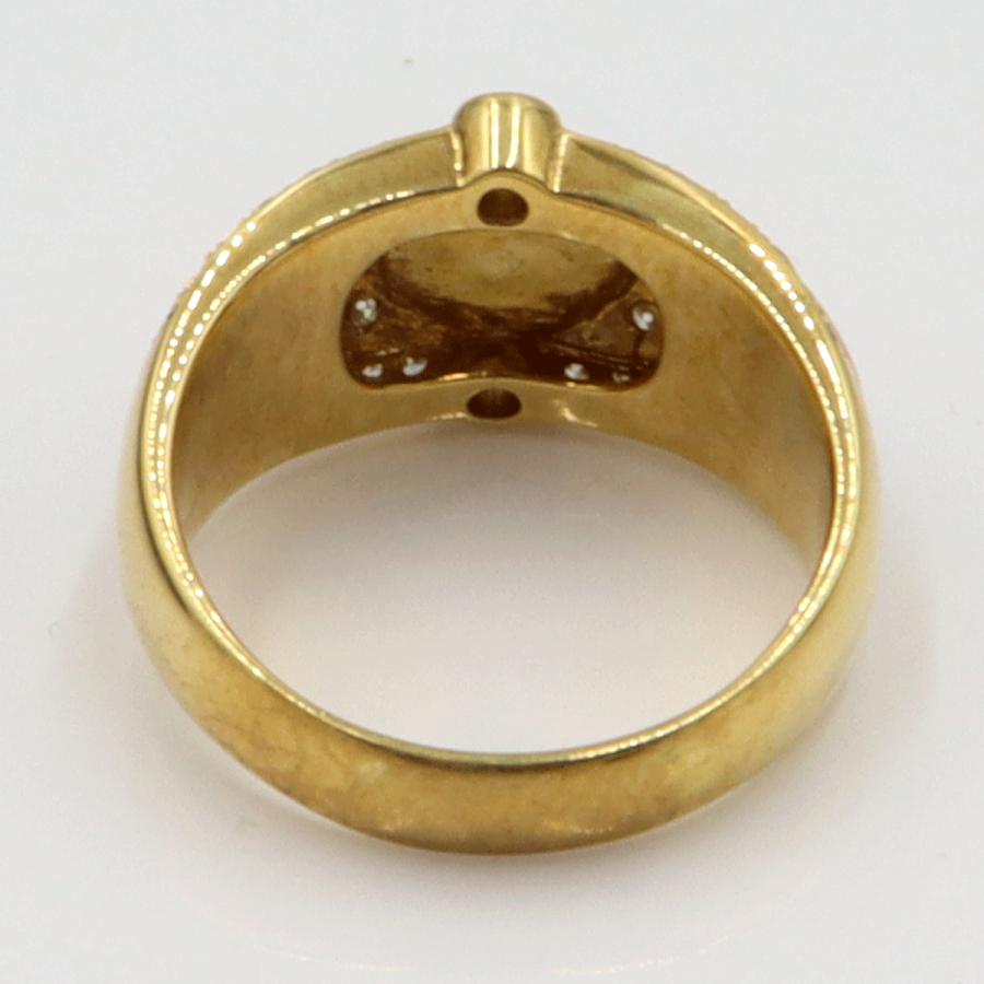 750サンゴダイヤモンドリング　D0.50ct　リングサイズ18号　重量10.13ｇ(石の重量含む)　 レディース(中古)