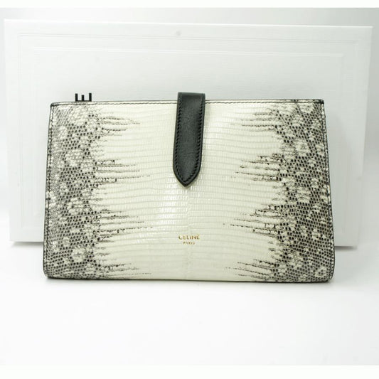 セリーヌ（CELINE）　ラージ ストラップ ウォレット/リザード＆カーフスキン　レディース（未使用）