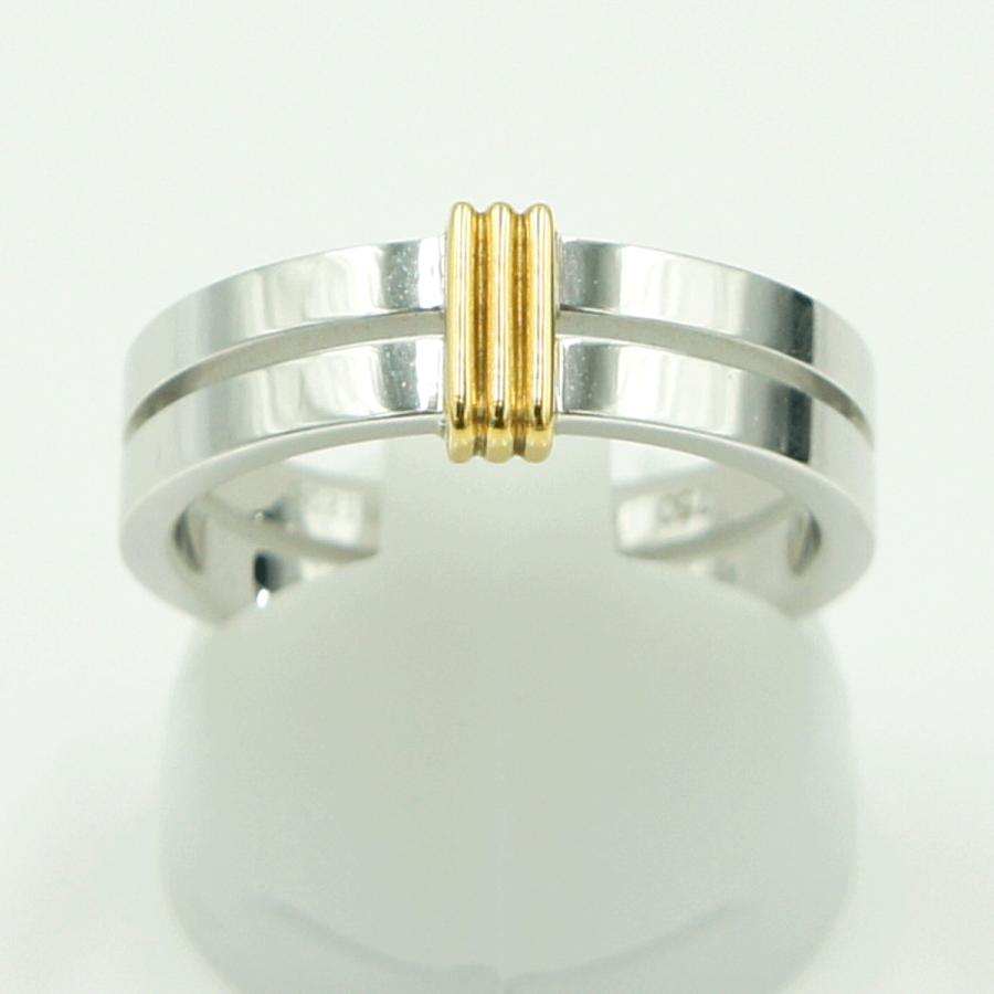 モーブッサン(MAUBOUSSIN)　750ファッションリング　　リングサイズ15号(56)　重量7.07ｇ　メンズ　レディース（中古）