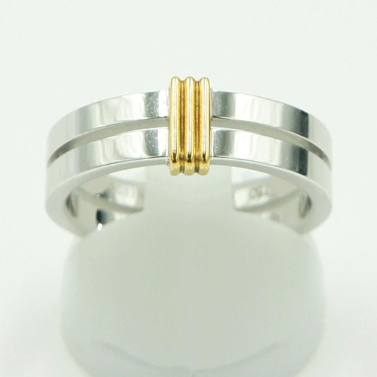 モーブッサン(MAUBOUSSIN)　750ファッションリング　　リングサイズ15号(56)　重量7.07ｇ　メンズ　レディース（中古）