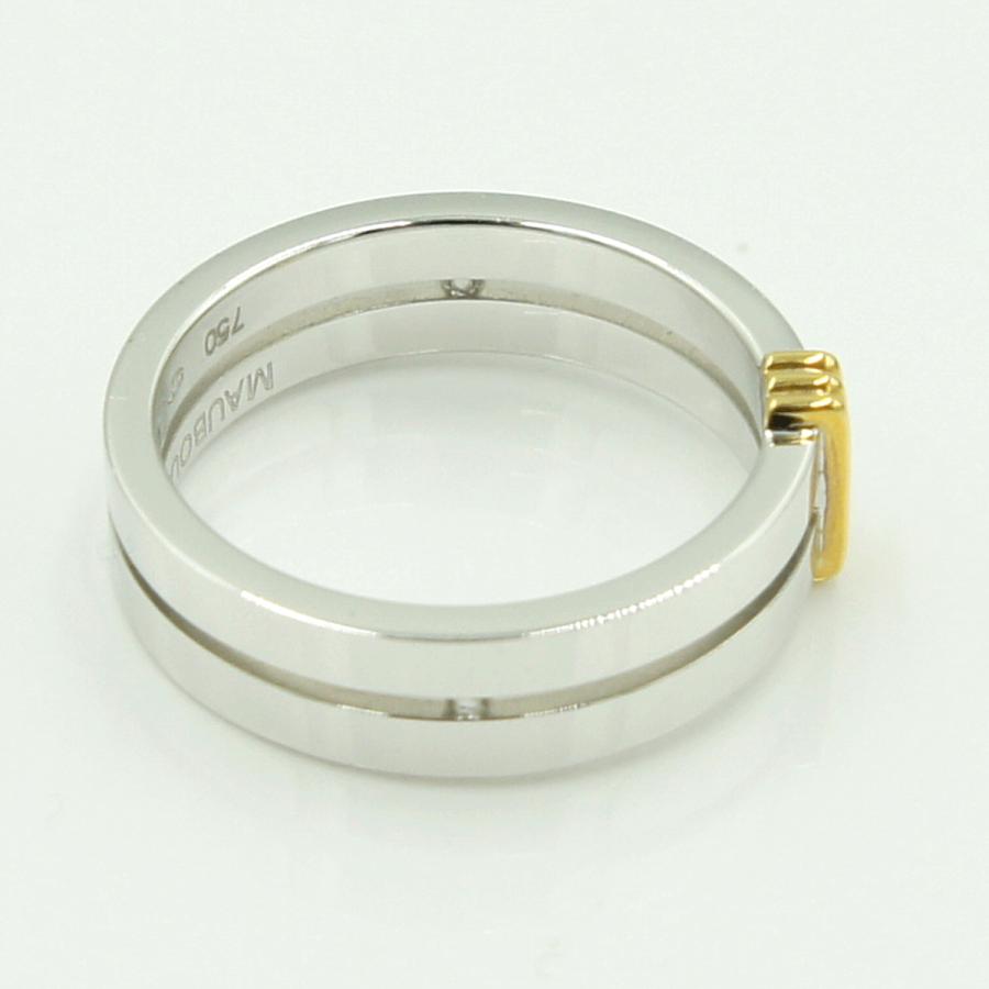 モーブッサン(MAUBOUSSIN)　750ファッションリング　　リングサイズ15号(56)　重量7.07ｇ　メンズ　レディース（中古）