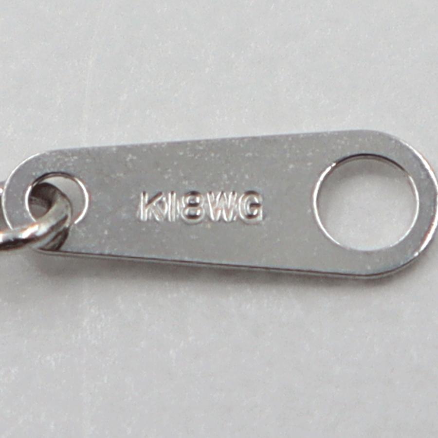 K18WGダイヤペンダントネックレス　D0.70ct　ネック長さ:44cm　重量4.96ｇ(石の重量を含む) (中古)