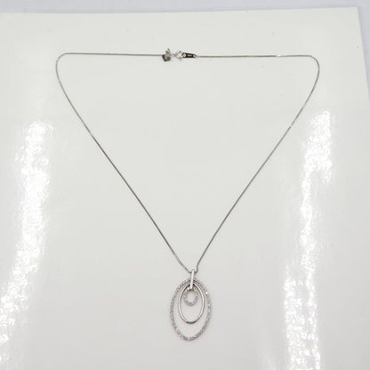 K18WGダイヤペンダントネックレス　D0.70ct　ネック長さ:44cm　重量4.96ｇ(石の重量を含む) (中古)