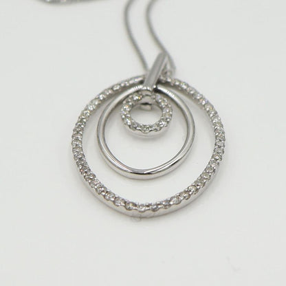 K18WGダイヤペンダントネックレス　D0.70ct　ネック長さ:44cm　重量4.96ｇ(石の重量を含む) (中古)