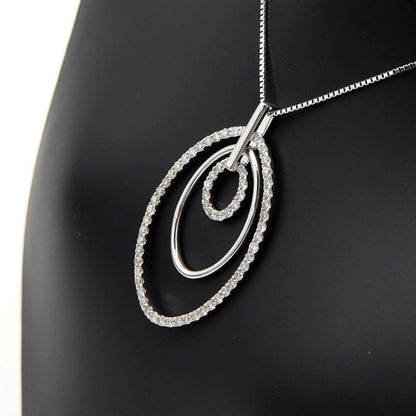 K18WGダイヤペンダントネックレス　D0.70ct　ネック長さ:44cm　重量4.96ｇ(石の重量を含む) (中古)