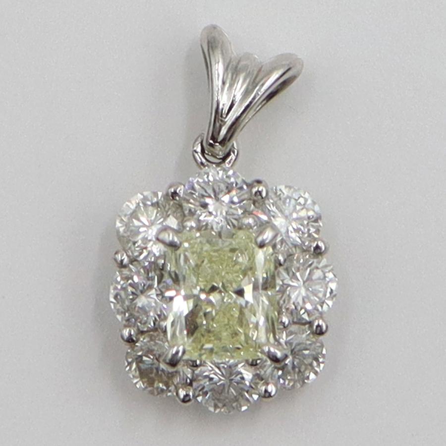 Pt900ダイヤモンドペンダントトップ　D1.035ct　1.20ct　重量2.69ｇ(石の重量含む)（中古）