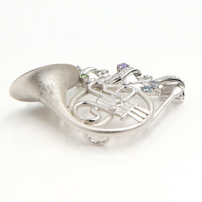 K18WGマルチ石ペンダントブローチ　D0.15ct　重量9.65ｇ(石の重量含む)　レディース（中古）