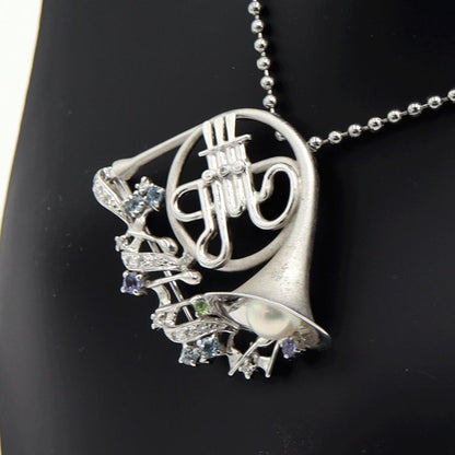 K18WGマルチ石ペンダントブローチ　D0.15ct　重量9.65ｇ(石の重量含む)　レディース（中古）