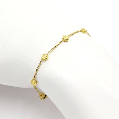 750デザインブレスレット　長さ18.0cm　重量2.97ｇ（中古）