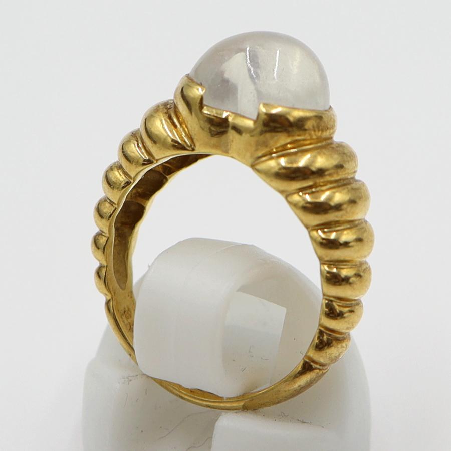 K18ムーンストーンリング「ハート」　3.58ct　リングサイズ11号　重量6.58ｇ(石の重量含む)　レディース(中古)