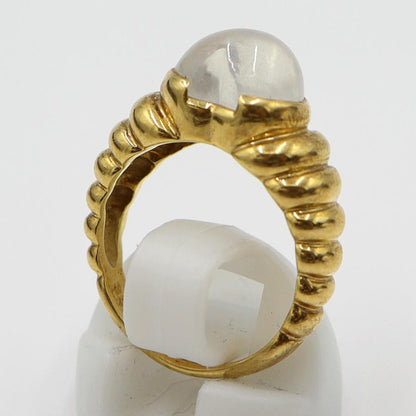 K18ムーンストーンリング「ハート」　3.58ct　リングサイズ11号　重量6.58ｇ(石の重量含む)　レディース(中古)