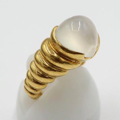 K18ムーンストーンリング「ハート」　3.58ct　リングサイズ11号　重量6.58ｇ(石の重量含む)　レディース(中古)