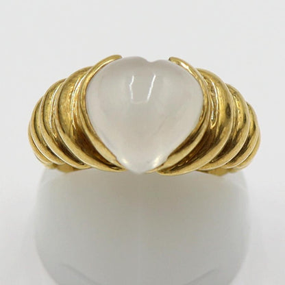 K18ムーンストーンリング「ハート」　3.58ct　リングサイズ11号　重量6.58ｇ(石の重量含む)　レディース(中古)