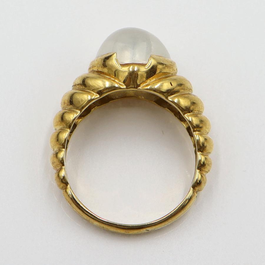 K18ムーンストーンリング「ハート」　3.58ct　リングサイズ11号　重量6.58ｇ(石の重量含む)　レディース(中古)