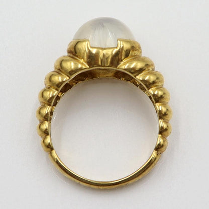 K18ムーンストーンリング「ハート」　3.58ct　リングサイズ11号　重量6.58ｇ(石の重量含む)　レディース(中古)