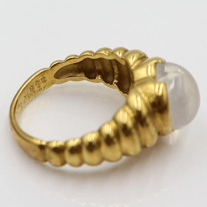 K18ムーンストーンリング「ハート」　3.58ct　リングサイズ11号　重量6.58ｇ(石の重量含む)　レディース(中古)