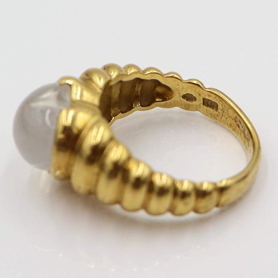 K18ムーンストーンリング「ハート」　3.58ct　リングサイズ11号　重量6.58ｇ(石の重量含む)　レディース(中古)