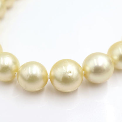 南洋玉ネックレス　P9mm〜14mm　長さ46cm　重量81.92ｇ（中古）