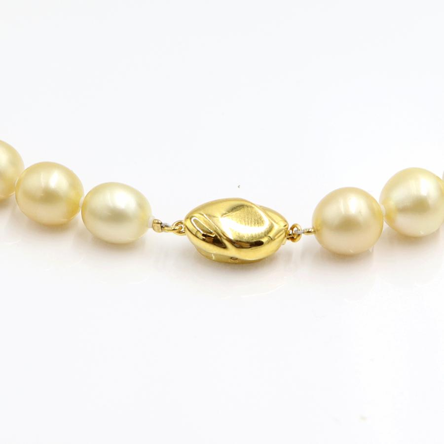 南洋玉ネックレス　P9mm〜14mm　長さ46cm　重量81.92ｇ（中古）